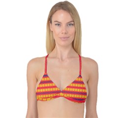 Tranquil Peaches Reversible Tri Bikini Top