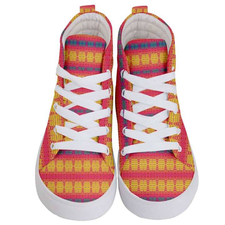 Tranquil Peaches Kids  Hi-Top Skate Sneakers