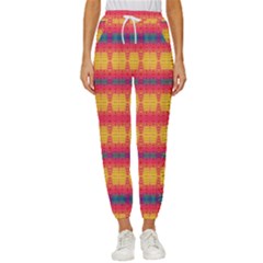 Tranquil Peaches Cropped Drawstring Pants