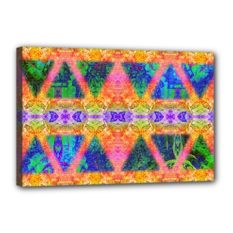 Triangular Dreams Canvas 18  X 12  (stretched) by Thespacecampers