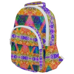 Triangular Dreams Rounded Multi Pocket Backpack by Thespacecampers