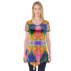 Triangular Dreams Short Sleeve Tunic  by Thespacecampers