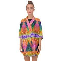 Triangular Dreams Half Sleeve Chiffon Kimono by Thespacecampers