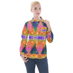 Triangular Dreams Women s Long Sleeve Pocket Shirt