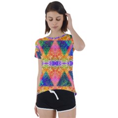 Triangular Dreams Short Sleeve Foldover Tee