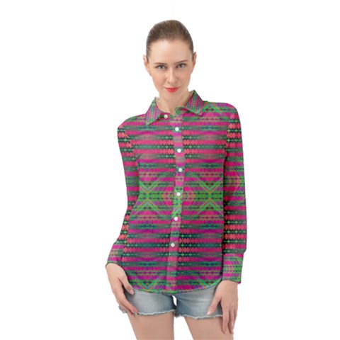 Tripapple Long Sleeve Chiffon Shirt by Thespacecampers