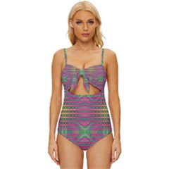 Tripapple Knot Front One-piece Swimsuit