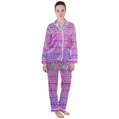 Triwaves Satin Long Sleeve Pajamas Set by Thespacecampers