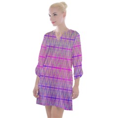 Triwaves Open Neck Shift Dress by Thespacecampers