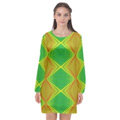 Twisty Trip Long Sleeve Chiffon Shift Dress  by Thespacecampers