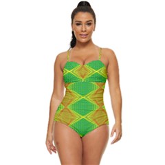 Twisty Trip Retro Full Coverage Swimsuit by Thespacecampers