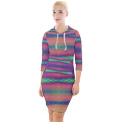 Universal Layers Quarter Sleeve Hood Bodycon Dress by Thespacecampers