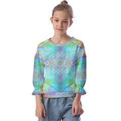 Watercolor Thoughts Kids  Cuff Sleeve Top