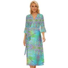 Watercolor Thoughts Midsummer Wrap Dress