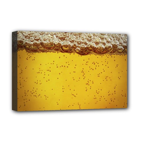 Beer-bubbles-jeremy-hudson Deluxe Canvas 18  X 12  (stretched) by nate14shop