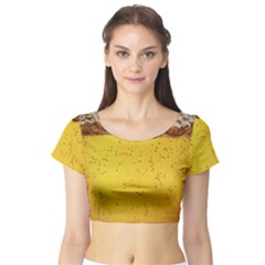 Beer-bubbles-jeremy-hudson Short Sleeve Crop Top by nate14shop