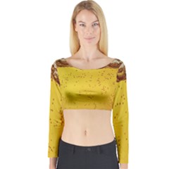 Beer-bubbles-jeremy-hudson Long Sleeve Crop Top by nate14shop