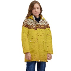 Beer-bubbles-jeremy-hudson Kid s Hooded Longline Puffer Jacket