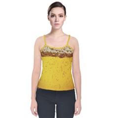 Beer-bubbles-jeremy-hudson Velvet Spaghetti Strap Top by nate14shop