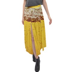 Beer-bubbles-jeremy-hudson Velour Split Maxi Skirt by nate14shop