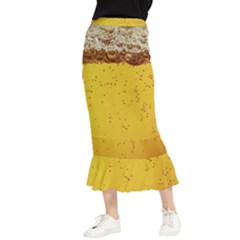 Beer-bubbles-jeremy-hudson Maxi Fishtail Chiffon Skirt by nate14shop