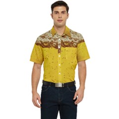 Beer-bubbles-jeremy-hudson Men s Short Sleeve Pocket Shirt  by nate14shop