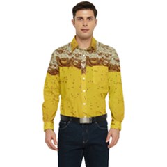 Beer-bubbles-jeremy-hudson Men s Long Sleeve Pocket Shirt  by nate14shop