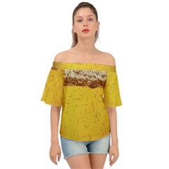 Beer-bubbles-jeremy-hudson Off Shoulder Short Sleeve Top by nate14shop