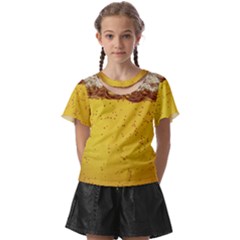 Beer-bubbles-jeremy-hudson Kids  Front Cut Tee