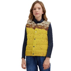 Beer-bubbles-jeremy-hudson Kid s Short Button Up Puffer Vest	