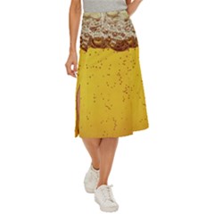 Beer-bubbles-jeremy-hudson Midi Panel Skirt by nate14shop