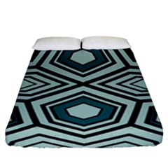 Abstract Pattern Geometric Backgrounds Fitted Sheet (king Size) by Eskimos