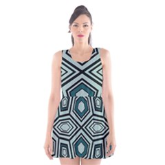 Abstract Pattern Geometric Backgrounds Scoop Neck Skater Dress by Eskimos