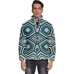 Abstract Pattern Geometric Backgrounds Men s Puffer Bubble Jacket Coat