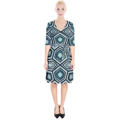 Abstract Pattern Geometric Backgrounds Wrap Up Cocktail Dress by Eskimos