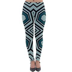 Abstract Pattern Geometric Backgrounds Lightweight Velour Leggings by Eskimos