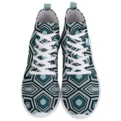 Abstract Pattern Geometric Backgrounds Men s Lightweight High Top Sneakers by Eskimos