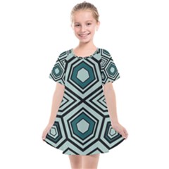 Abstract Pattern Geometric Backgrounds Kids  Smock Dress by Eskimos