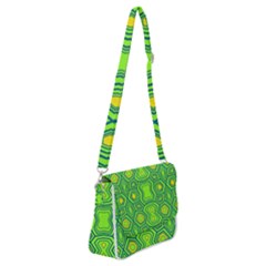 Abstract Pattern Geometric Backgrounds  Shoulder Bag With Back Zipper by Eskimos