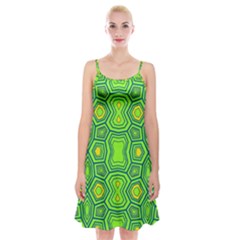 Abstract Pattern Geometric Backgrounds  Spaghetti Strap Velvet Dress by Eskimos