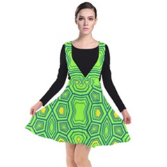 Abstract Pattern Geometric Backgrounds  Plunge Pinafore Dress by Eskimos