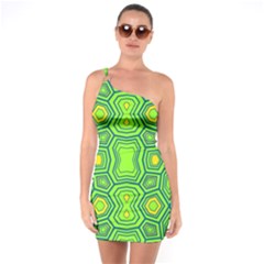 Abstract Pattern Geometric Backgrounds  One Soulder Bodycon Dress by Eskimos