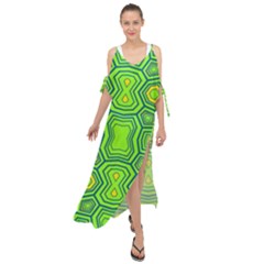 Abstract Pattern Geometric Backgrounds  Maxi Chiffon Cover Up Dress