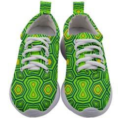 Abstract Pattern Geometric Backgrounds  Kids Athletic Shoes by Eskimos