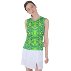 Abstract Pattern Geometric Backgrounds  Women s Sleeveless Sports Top by Eskimos