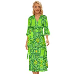 Abstract Pattern Geometric Backgrounds  Midsummer Wrap Dress by Eskimos