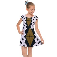 Abstract Pattern Geometric Backgrounds  Kids  Cap Sleeve Dress by Eskimos