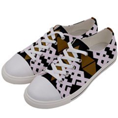 Abstract Pattern Geometric Backgrounds  Men s Low Top Canvas Sneakers by Eskimos