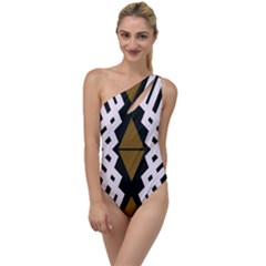 Abstract Pattern Geometric Backgrounds  To One Side Swimsuit by Eskimos