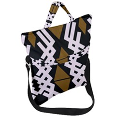 Abstract Pattern Geometric Backgrounds  Fold Over Handle Tote Bag by Eskimos